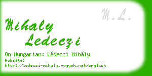 mihaly ledeczi business card